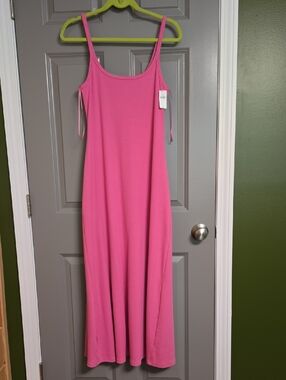 Hot Pink Maxi Slip Dress